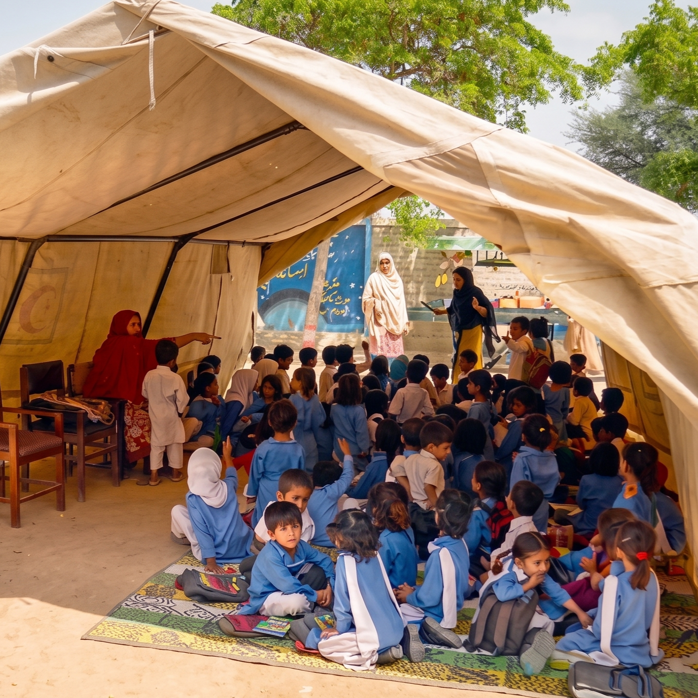 Tent Mosque & Tent School (initial setup)