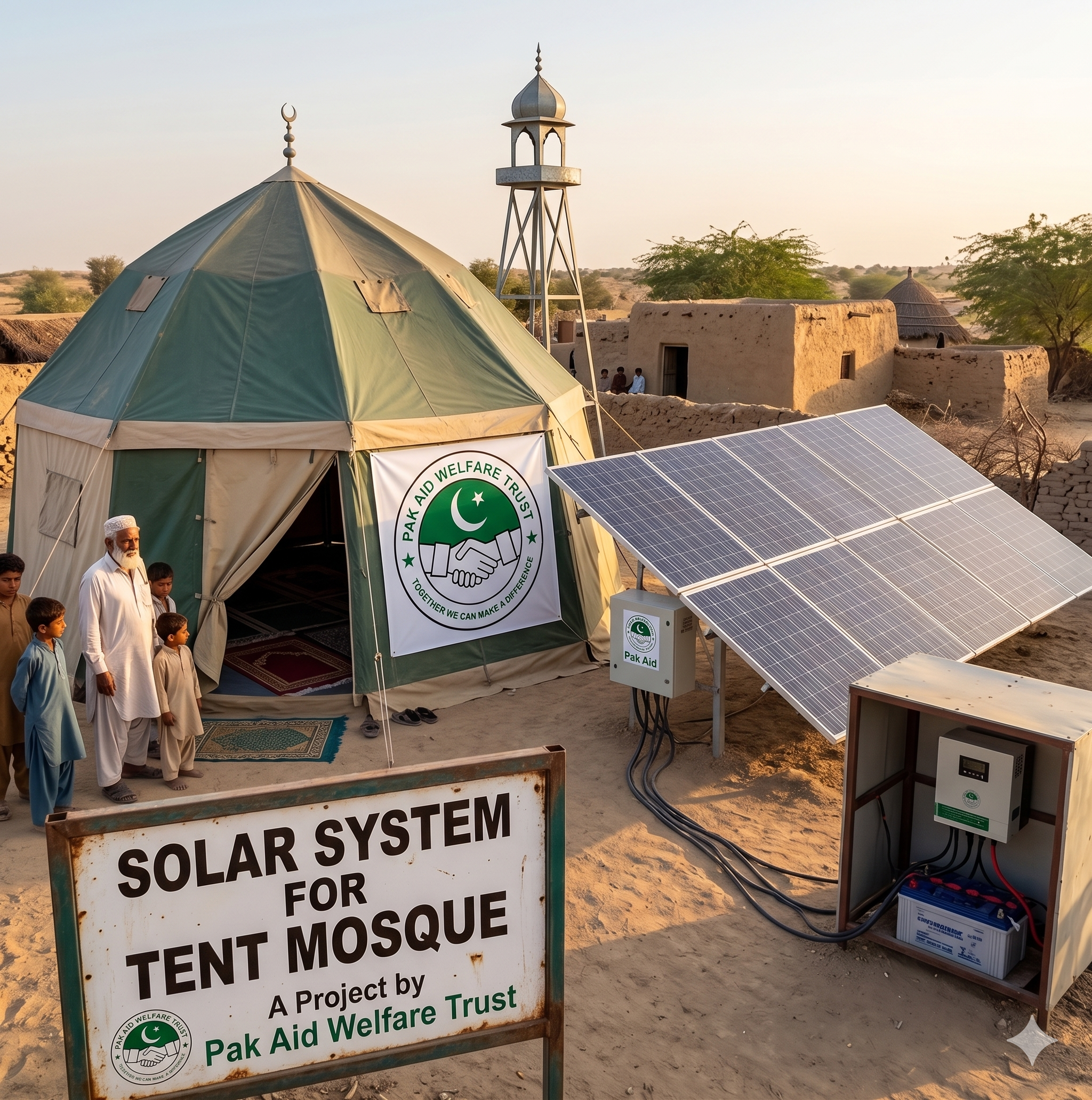 Solar System for Tent Mosque & Tent School